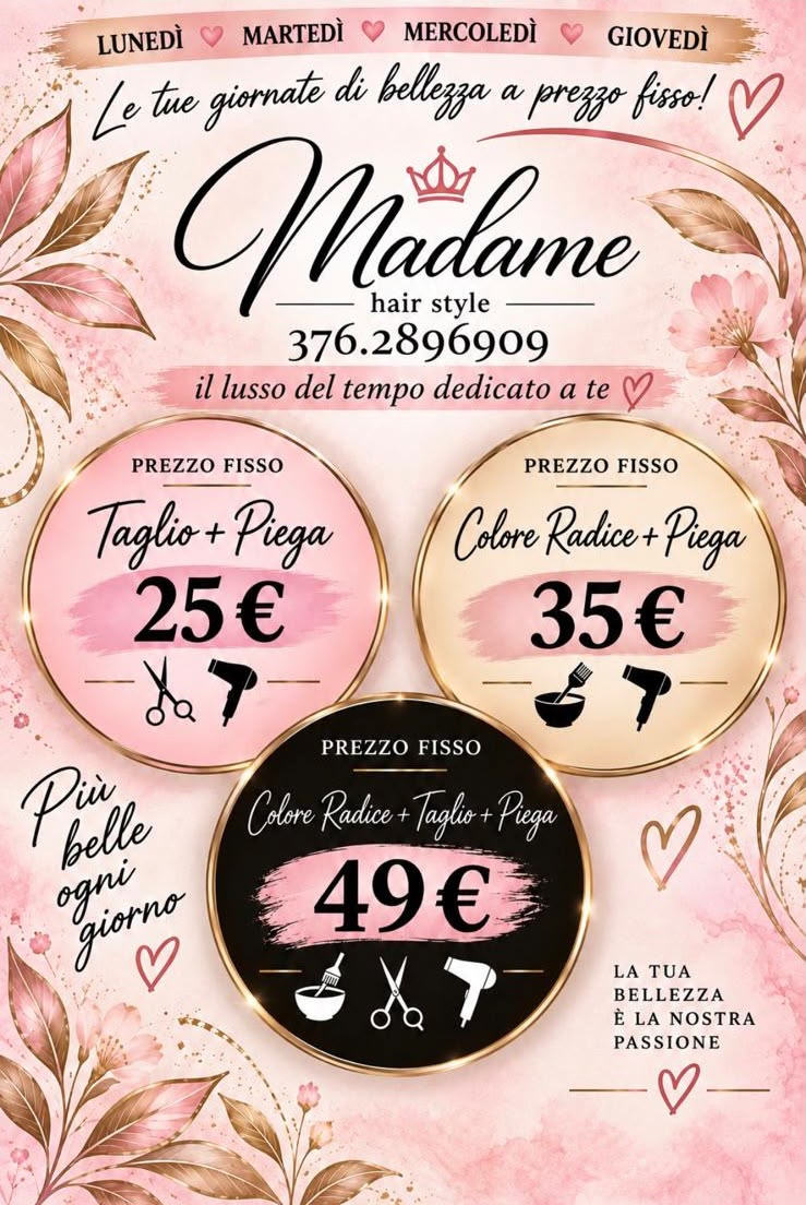 Offerte Madame Hair Style: Le tue giornate di bellezza a prezzo fisso
